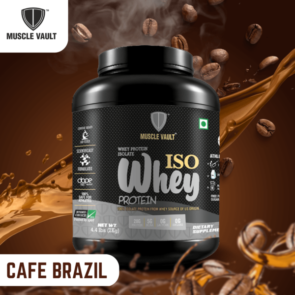 Muscle Vault Iso Whey Protein Cafe Brazil