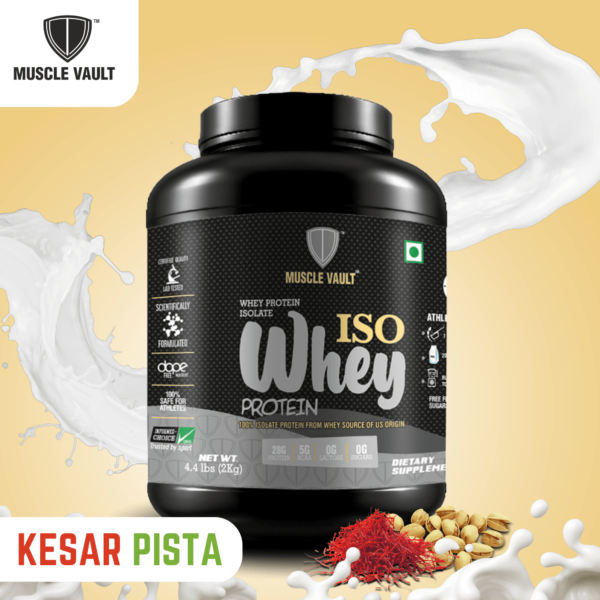 Muscle Vault Iso Whey Protein Kesar-Pista