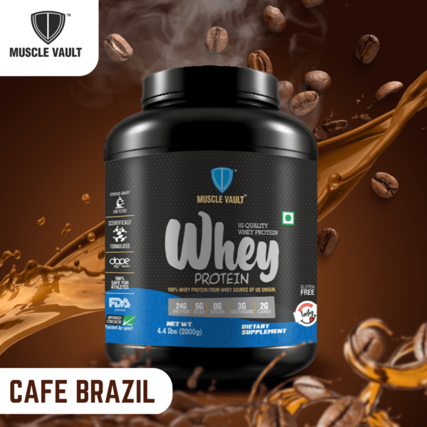 Muscle Vault Whey Protein Cafe Brazil